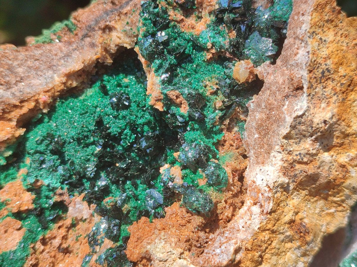 Natural Crystalline Malachite Specimens x 2 From Tenke Fungurume, Congo - Toprock Gemstones and Minerals 