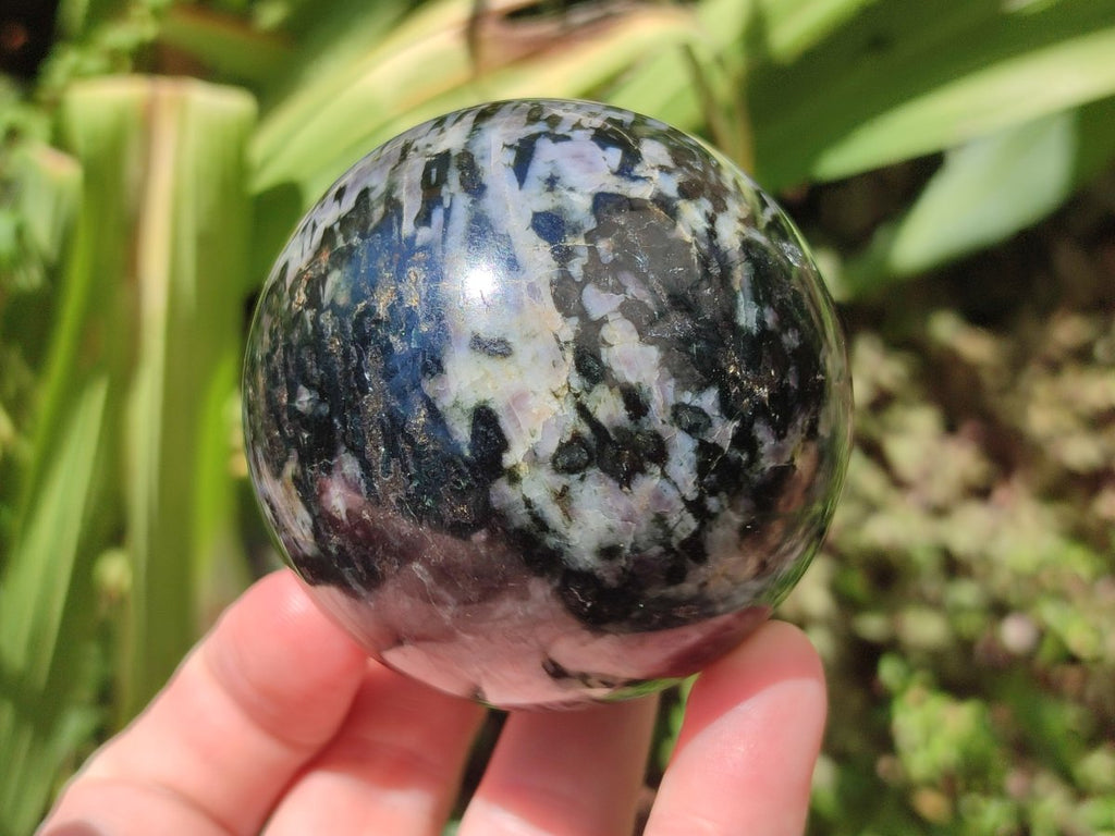 Polished Gabbro 'Merlinite' Spheres x 5 From Ambatofinandrahana, Madagascar - Toprock Gemstones and Minerals 