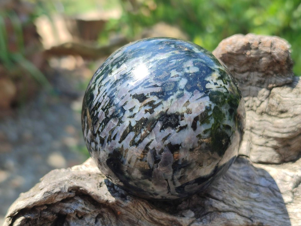 Polished Gabbro 'Merlinite' Spheres x 5 From Ambatofinandrahana, Madagascar - Toprock Gemstones and Minerals 