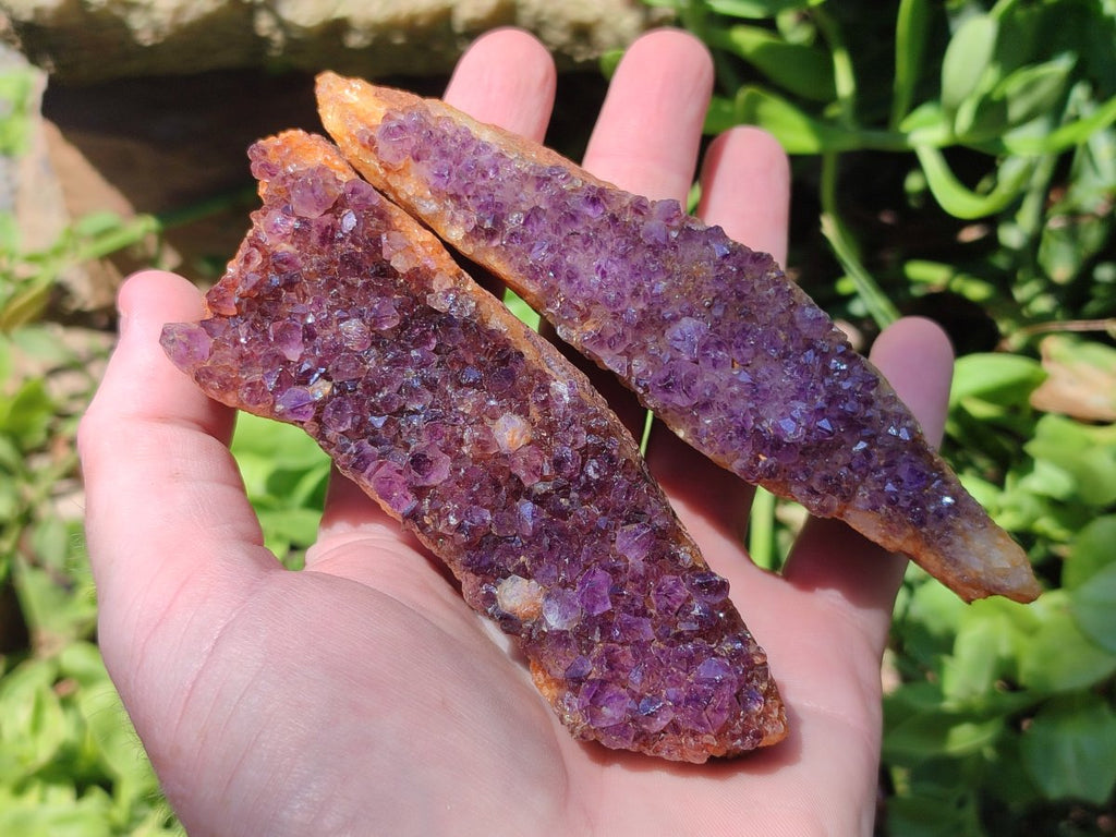 Natural Dark Purple Amethyst Spirit Quartz Crystal Plates x 7 From Boekenhouthoek, South Africa - Toprock Gemstones and Minerals 