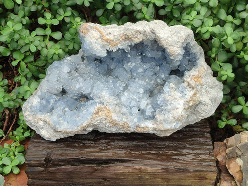 Natural XL Blue Celestite Geode Specimen x 1 From Sakoany, Madagascar - Toprock Gemstones and Minerals 