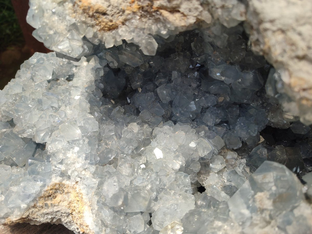 Natural XL Blue Celestite Geode Specimen x 1 From Sakoany, Madagascar - Toprock Gemstones and Minerals 