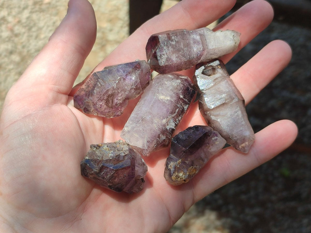 Natural Skeletal, Sceptre and Window Amethyst Crystals x 24 From Chiredzi, Zimbabwe - Toprock Gemstones and Minerals 