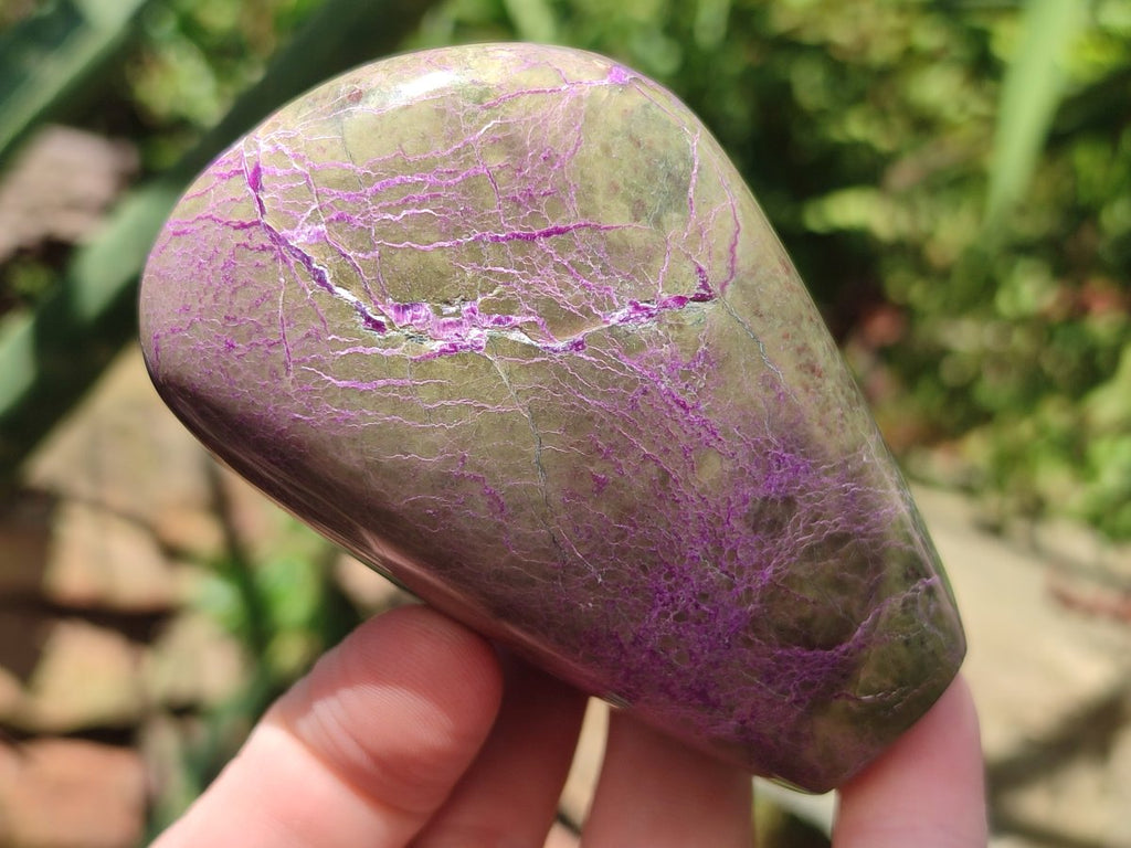 Polished Stichtite Standing Free Forms x 6 From Barberton, South Africa - Toprock Gemstones and Minerals 