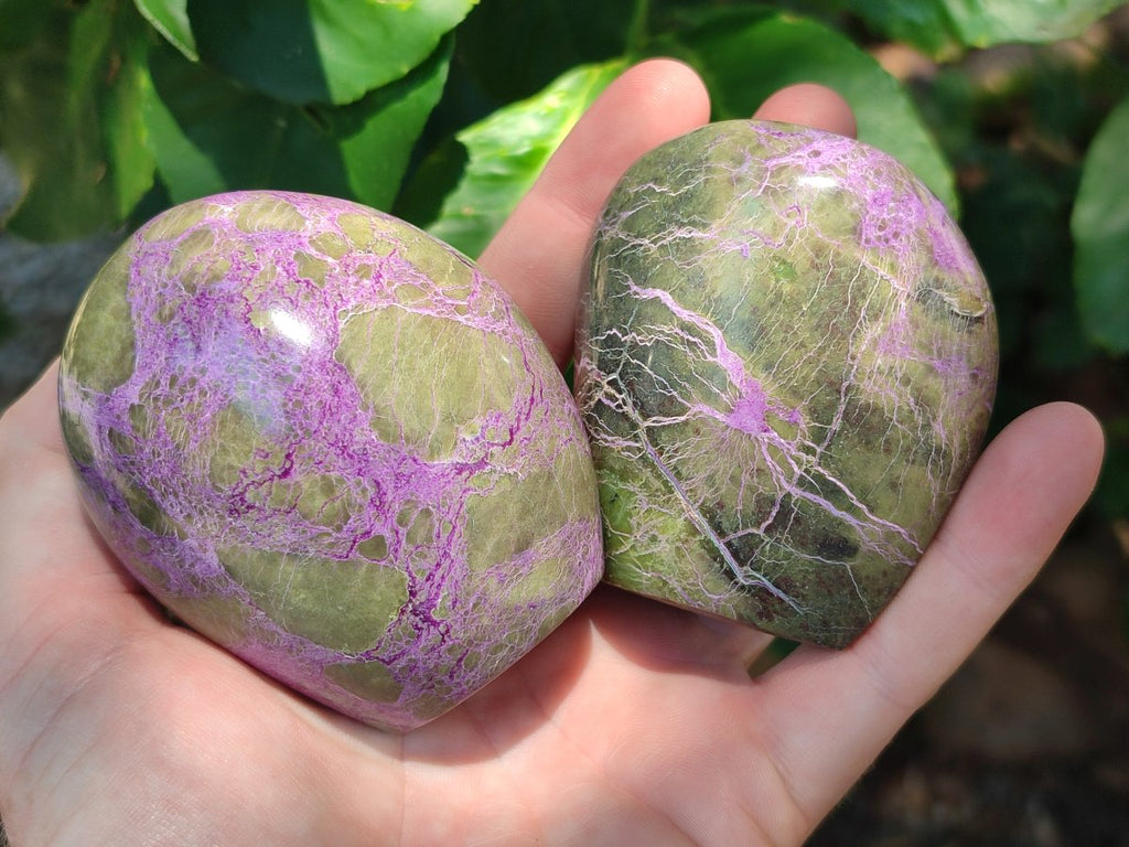 Polished Stichtite Standing Free Forms x 6 From Barberton, South Africa - Toprock Gemstones and Minerals 