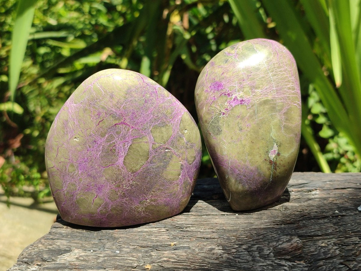 Polished Stichtite Standing Free Forms x 6 From Barberton, South Africa - Toprock Gemstones and Minerals 