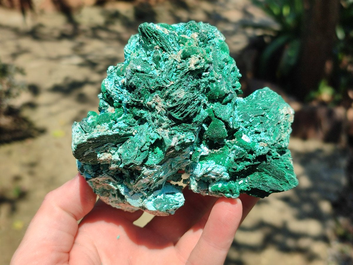 Natural Large Rare Malachite Pseudomorph after Azurite Specimen x 1 From Kolwezi, Congo - Toprock Gemstones and Minerals 