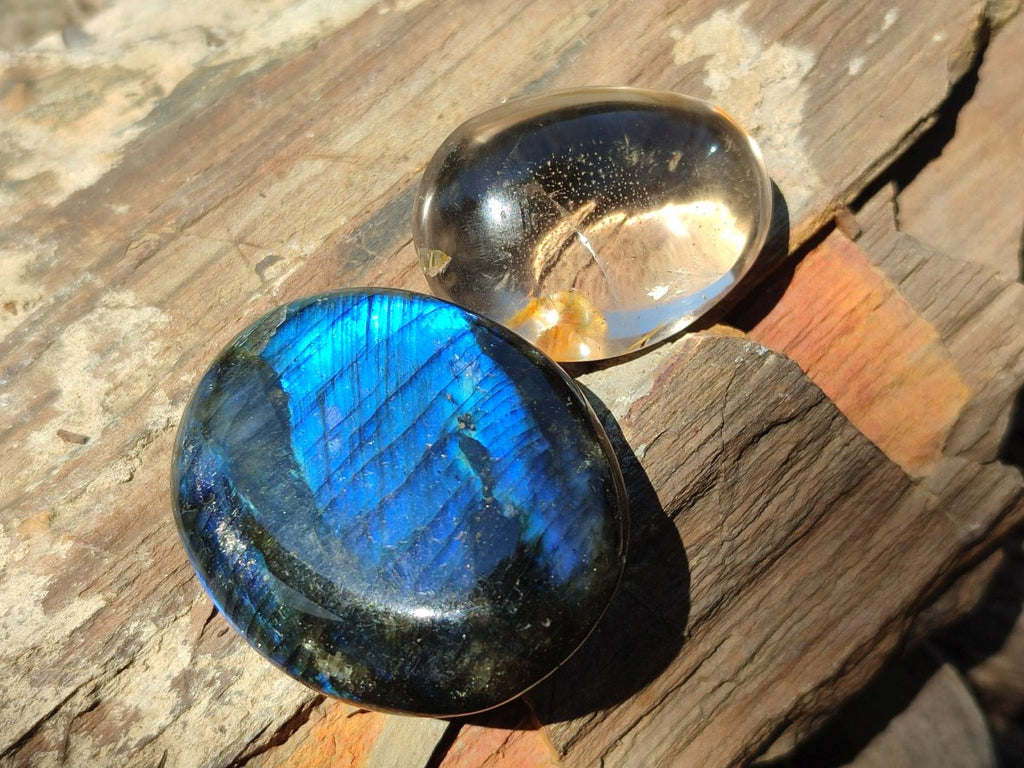 Polished Multi Mineral Galets x 12 From Madagascar - Toprock Gemstones and Minerals 