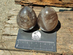 Polished Smokey Window Quartz Eggs x 6 From Madagascar - Toprock Gemstones and Minerals 