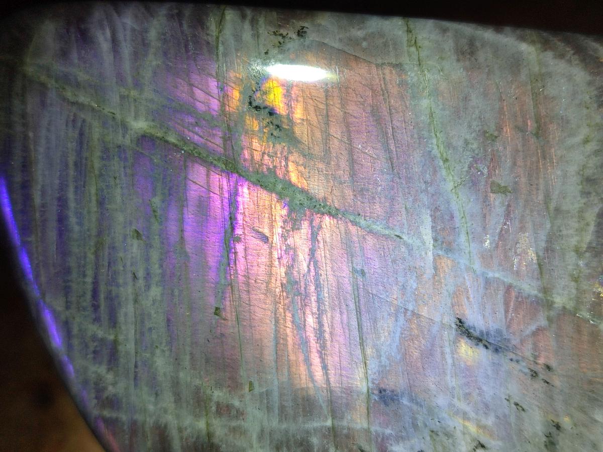 Polished Rare Purple Sunset Flash Labradorite Standing Free Form x 2 From Madagascar - Toprock Gemstones and Minerals 