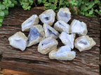Natural Blue Lace Agate Clusters Specimens x 12 From Nsanje, Malawi - Toprock Gemstones and Minerals 