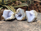 Natural Blue Lace Agate Clusters Specimens x 12 From Nsanje, Malawi - Toprock Gemstones and Minerals 