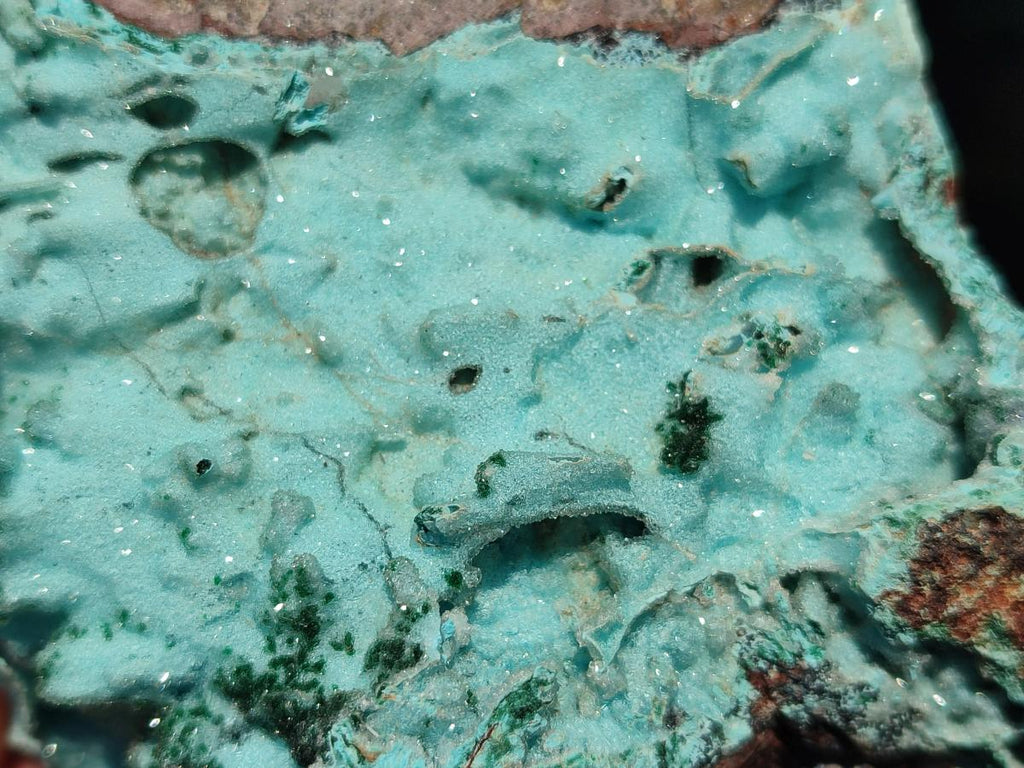 Natural Large Drusy Coated Chrysocolla with Malachite Specimen x 1 From Lupoto Mine, Congo - Toprock Gemstones and Minerals 