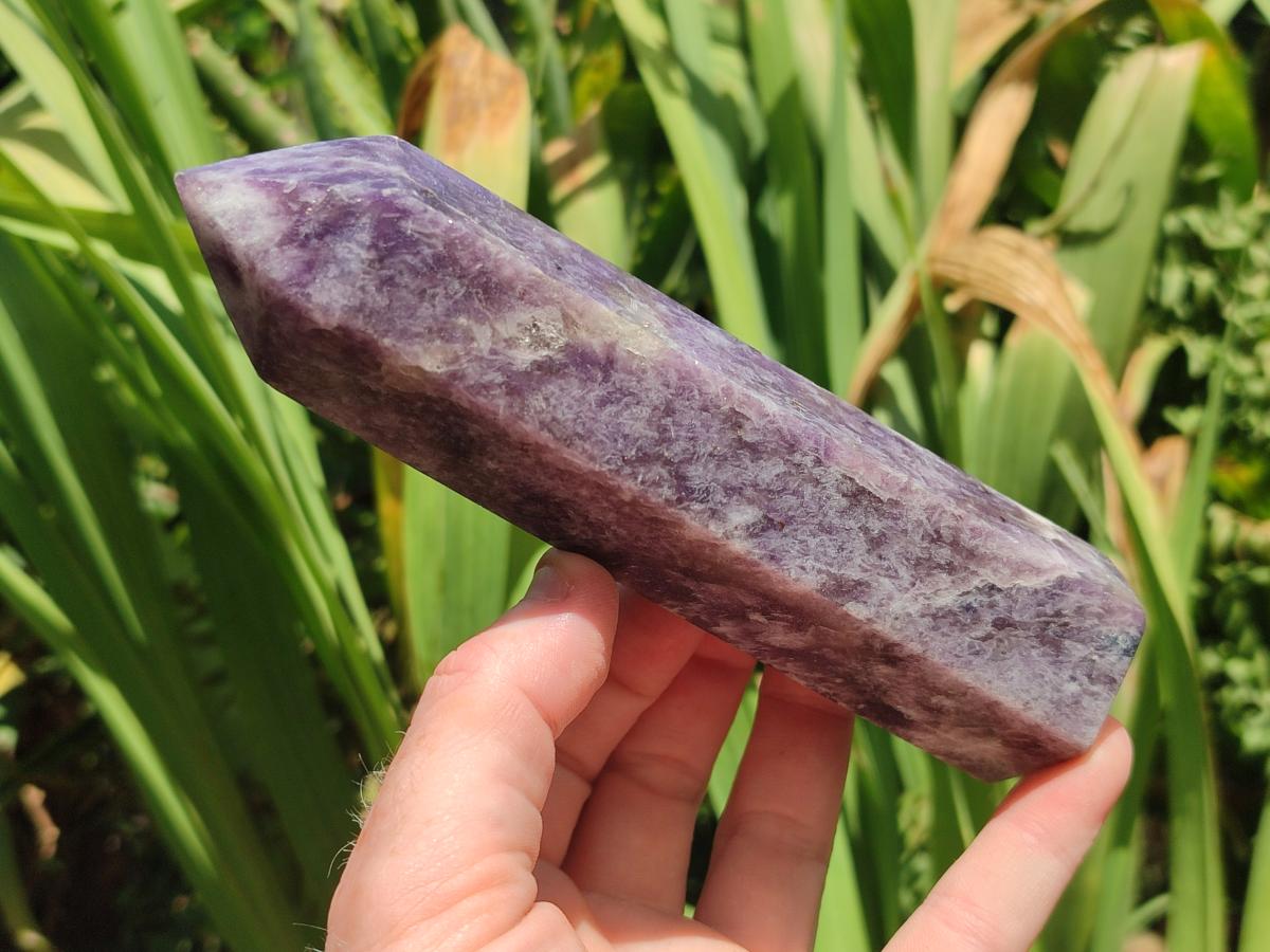 Polished Lepidolite With Pink Rubellite Tourmaline Display Crystals x 3 From Ambatondrazaka, Madagascar - Toprock Gemstones and Minerals 