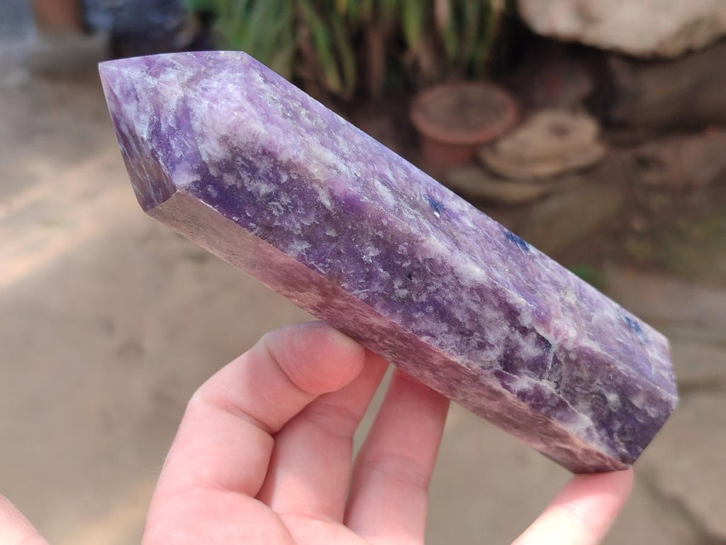 Polished Lepidolite With Pink Rubellite Tourmaline Display Crystals x 3 From Ambatondrazaka, Madagascar - Toprock Gemstones and Minerals 
