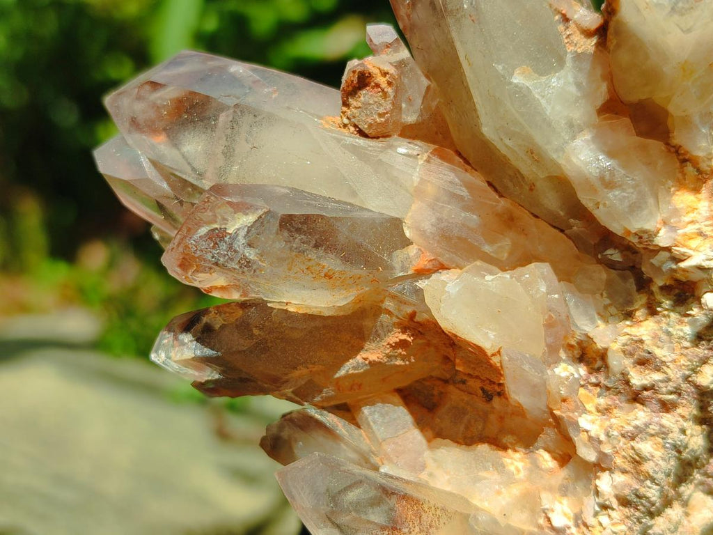 Natural Red Hematoid Quartz Clusters x 3 From Karoi, Zimbabwe - Toprock Gemstones and Minerals 