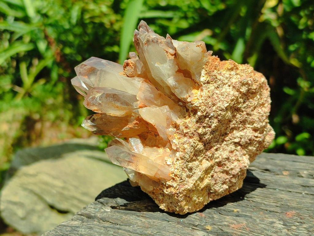 Natural Red Hematoid Quartz Clusters x 3 From Karoi, Zimbabwe - Toprock Gemstones and Minerals 