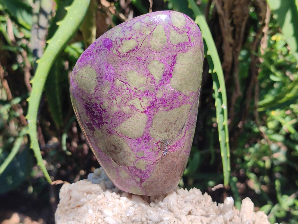Polished Stichtite Standing Free Forms x 3 From Barberton, South Africa - Toprock Gemstones and Minerals 