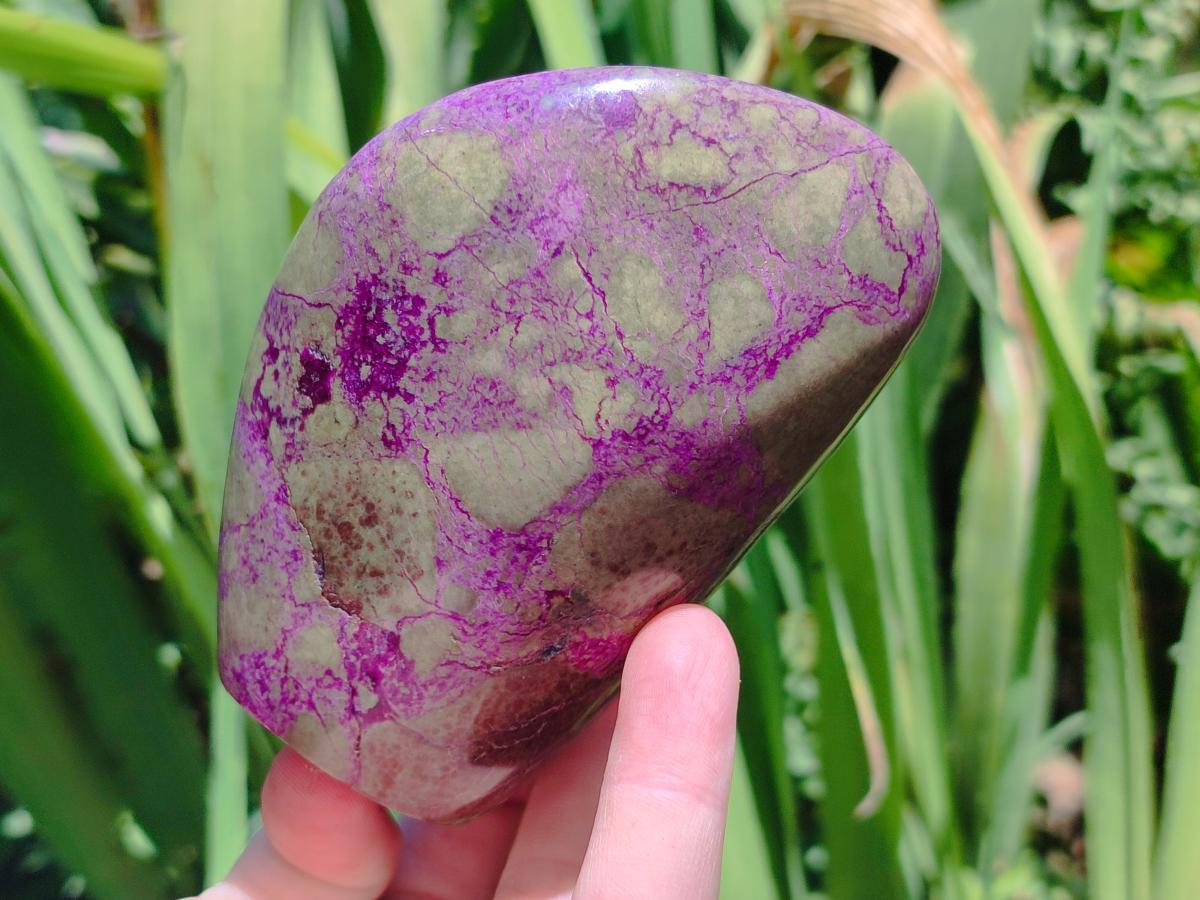 Polished Stichtite Standing Free Forms x 3 From Barberton, South Africa - Toprock Gemstones and Minerals 