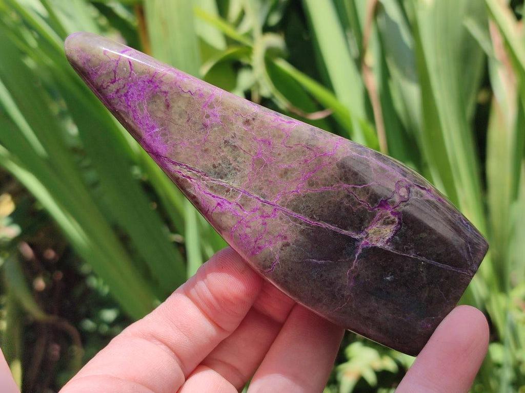 Polished Stichtite Standing Free Forms x 3 From Barberton, South Africa - Toprock Gemstones and Minerals 