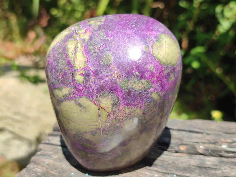 Polished Stichtite Standing Free Forms x 3 From Barberton, South Africa - Toprock Gemstones and Minerals 