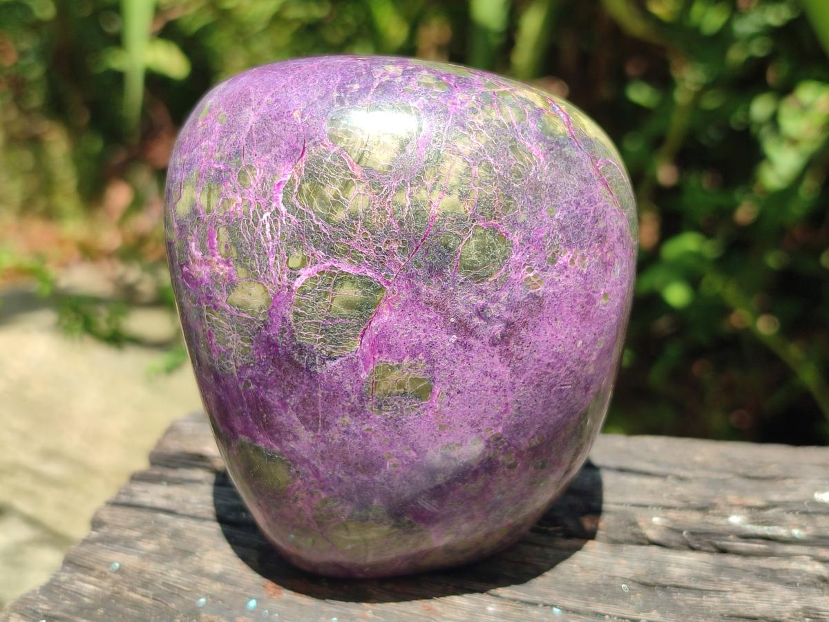 Polished Stichtite Standing Free Forms x 3 From Barberton, South Africa - Toprock Gemstones and Minerals 