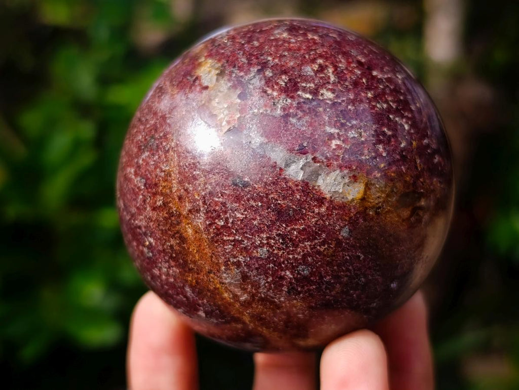 Polished Garnet Spheres x 2 From Mahajanga, Madagascar - Toprock Gemstones and Minerals 