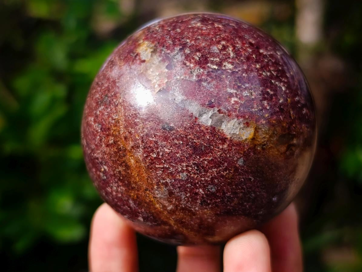 Polished Garnet Spheres x 2 From Mahajanga, Madagascar - Toprock Gemstones and Minerals 