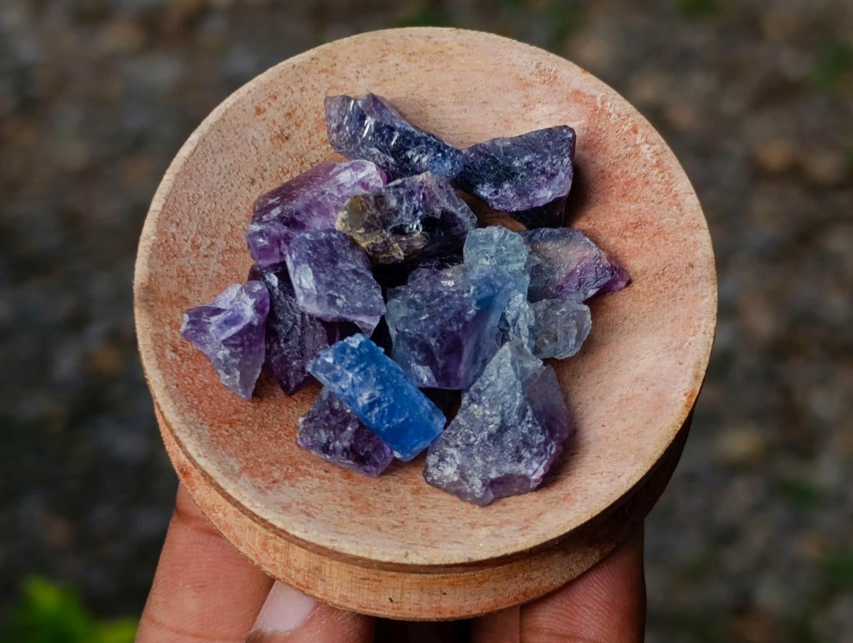 Natural Watermelon Fluorite Small Chips x 3.1kg Lot From Uis, Namibia - Toprock Gemstones and Minerals 