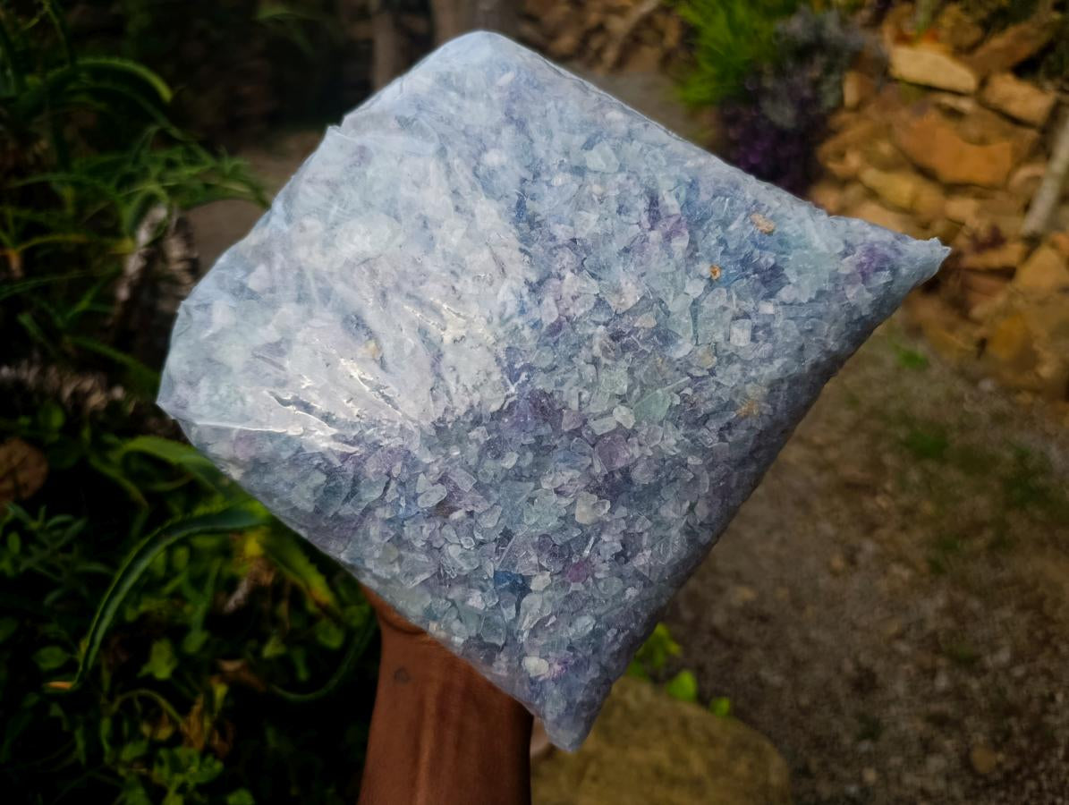 Natural Watermelon Fluorite Small Chips x 3.1kg Lot From Uis, Namibia - Toprock Gemstones and Minerals 