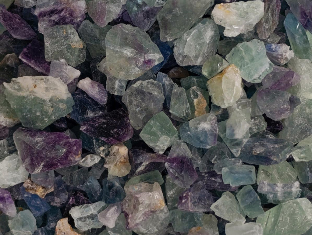 Natural Watermelon Fluorite Small Chips x 3.1kg Lot From Uis, Namibia - Toprock Gemstones and Minerals 