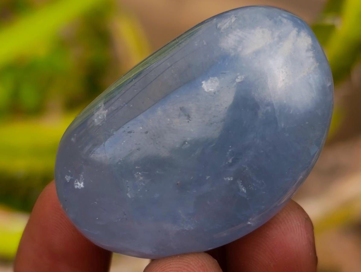 Polished Mini Blue Celestite Free Form Crystals x 20 From Sakoany, Madagascar - Toprock Gemstones and Minerals 