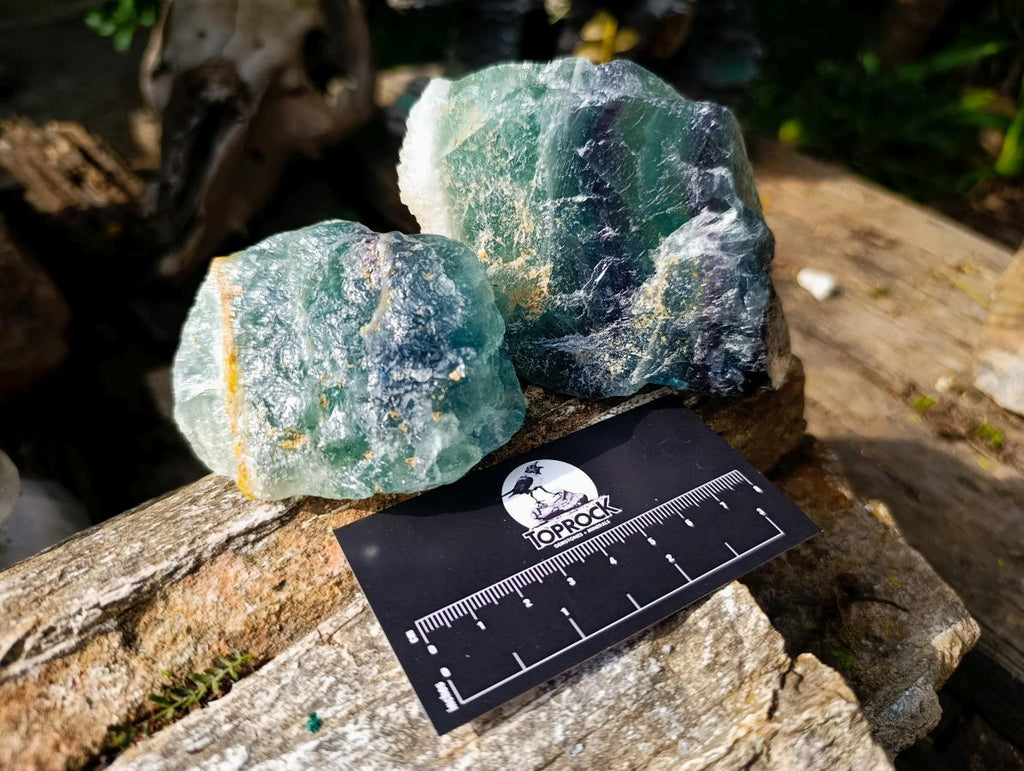 Natural Watermelon Fluorite Cobbed Specimens x 12 From Uis, Namibia - Toprock Gemstones and Minerals 