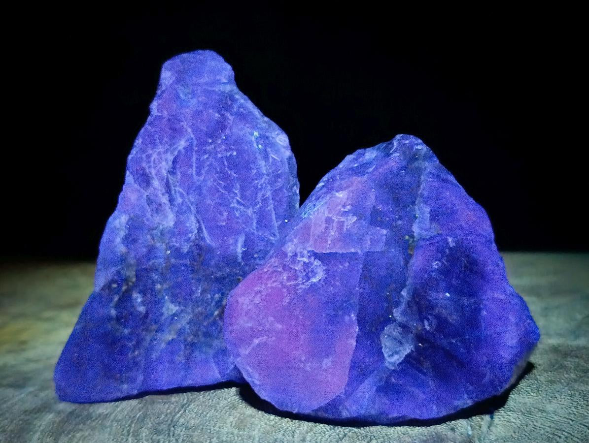 Natural Watermelon Fluorite Cobbed Specimens x 12 From Uis, Namibia - Toprock Gemstones and Minerals 