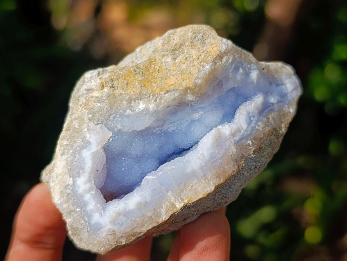 Natural Blue Lace Agate Geode Specimens x 12 From Nsanje, Malawi - Toprock Gemstones and Minerals 