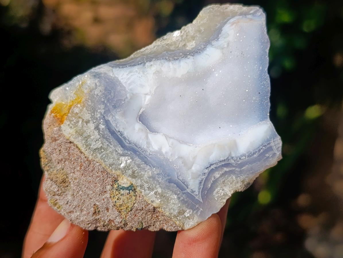 Natural Blue Lace Agate Geode Specimens x 12 From Nsanje, Malawi - Toprock Gemstones and Minerals 