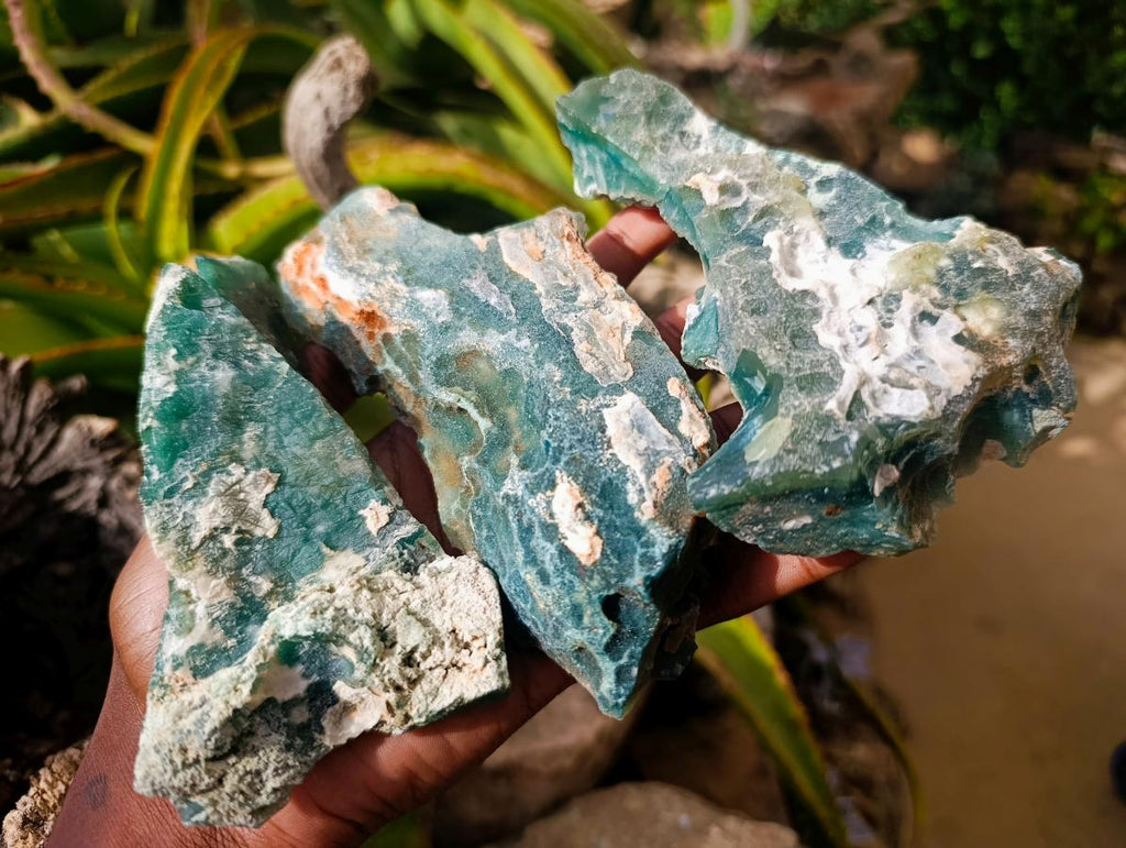 Natural Mtorolite Chrysoprase Cutting Material x 12 From Mutorashanga, Zimbabwe - Toprock Gemstones and Minerals 