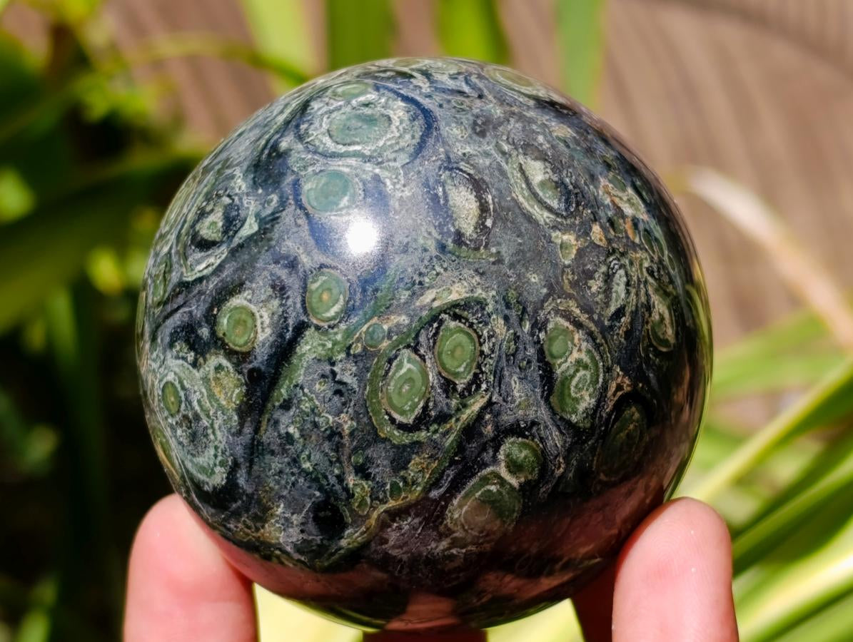 Polished Stromatolite Spheres x 6 From Katsepy, Madagascar - Toprock Gemstones and Minerals 