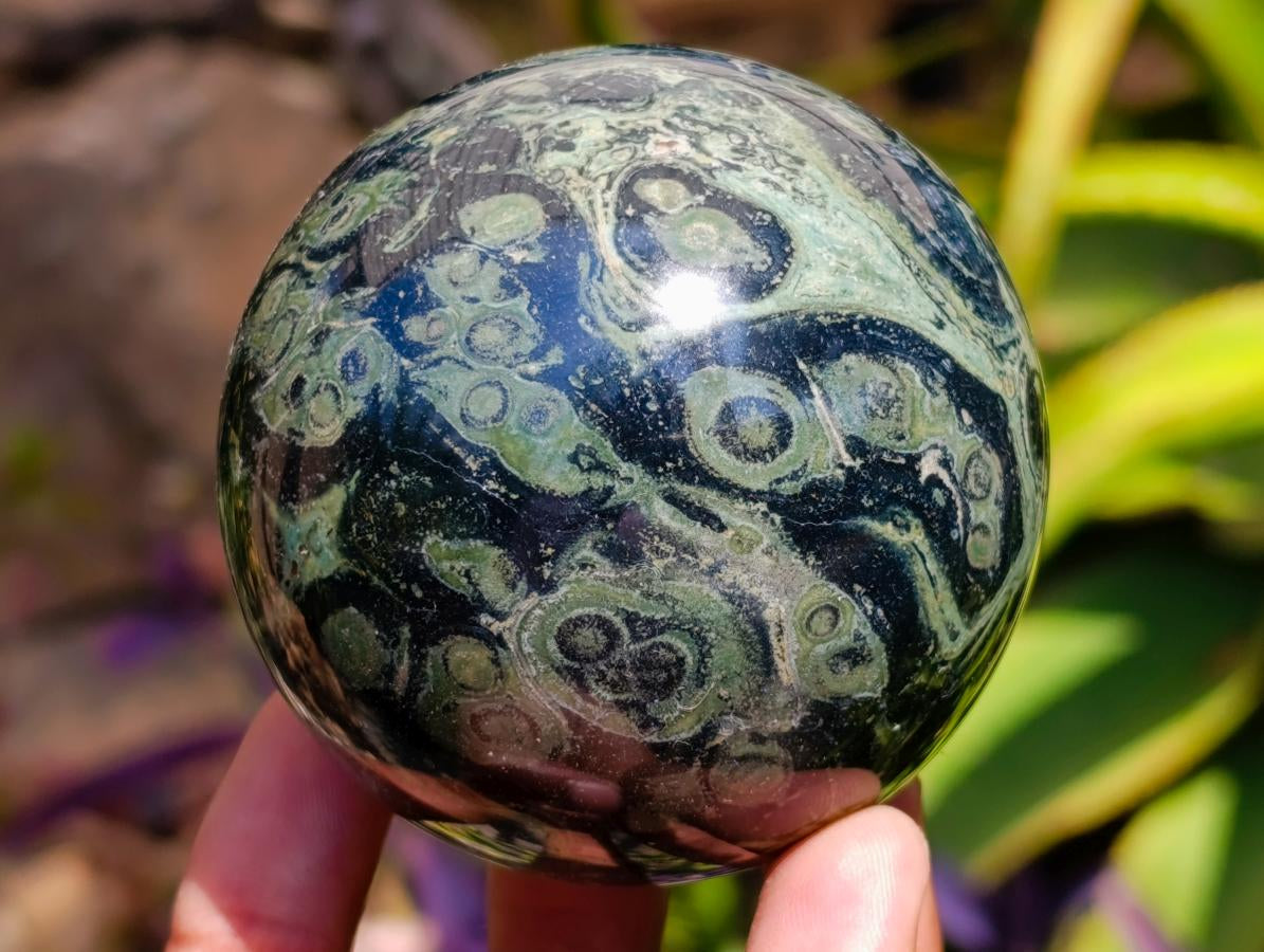 Polished Stromatolite Spheres x 6 From Katsepy, Madagascar - Toprock Gemstones and Minerals 