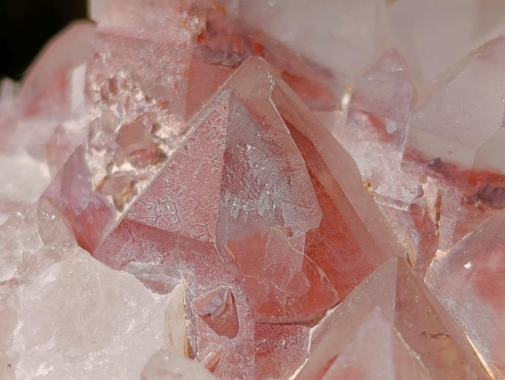 Natural Red Hematoid Quartz Clusters x 3 From Karoi, Zimbabwe - Toprock Gemstones and Minerals 