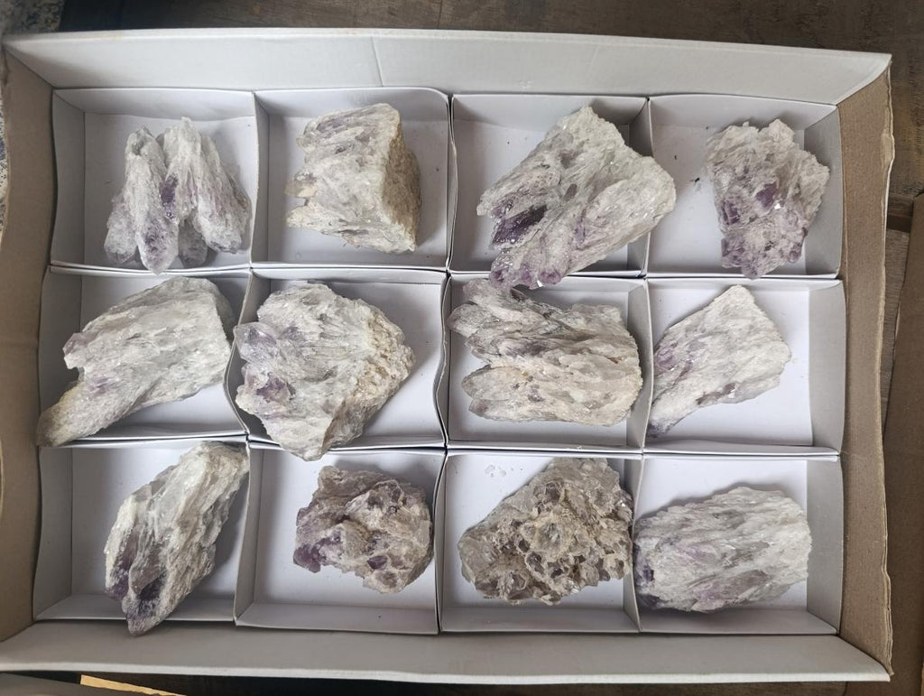 Natural Sugar Amethyst Clusters x 12 From Zambia - Toprock Gemstones and Minerals 