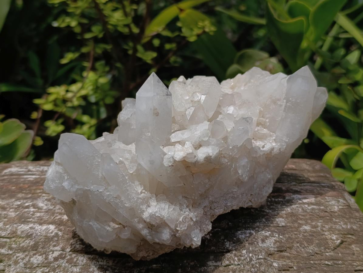 Natural Clear Quartz Crystal Clusters x 3 From Madagascar - Toprock Gemstones and Minerals 