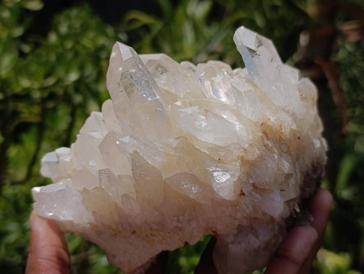 Natural Clear Quartz Crystal Clusters x 3 From Madagascar - Toprock Gemstones and Minerals 