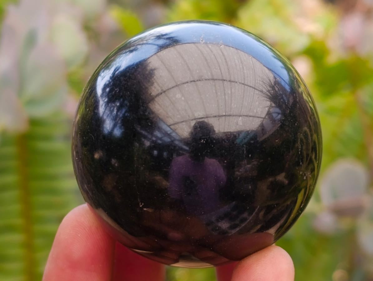 Polished Black Basalt Spheres x 12 From Madagascar - Toprock Gemstones and Minerals 