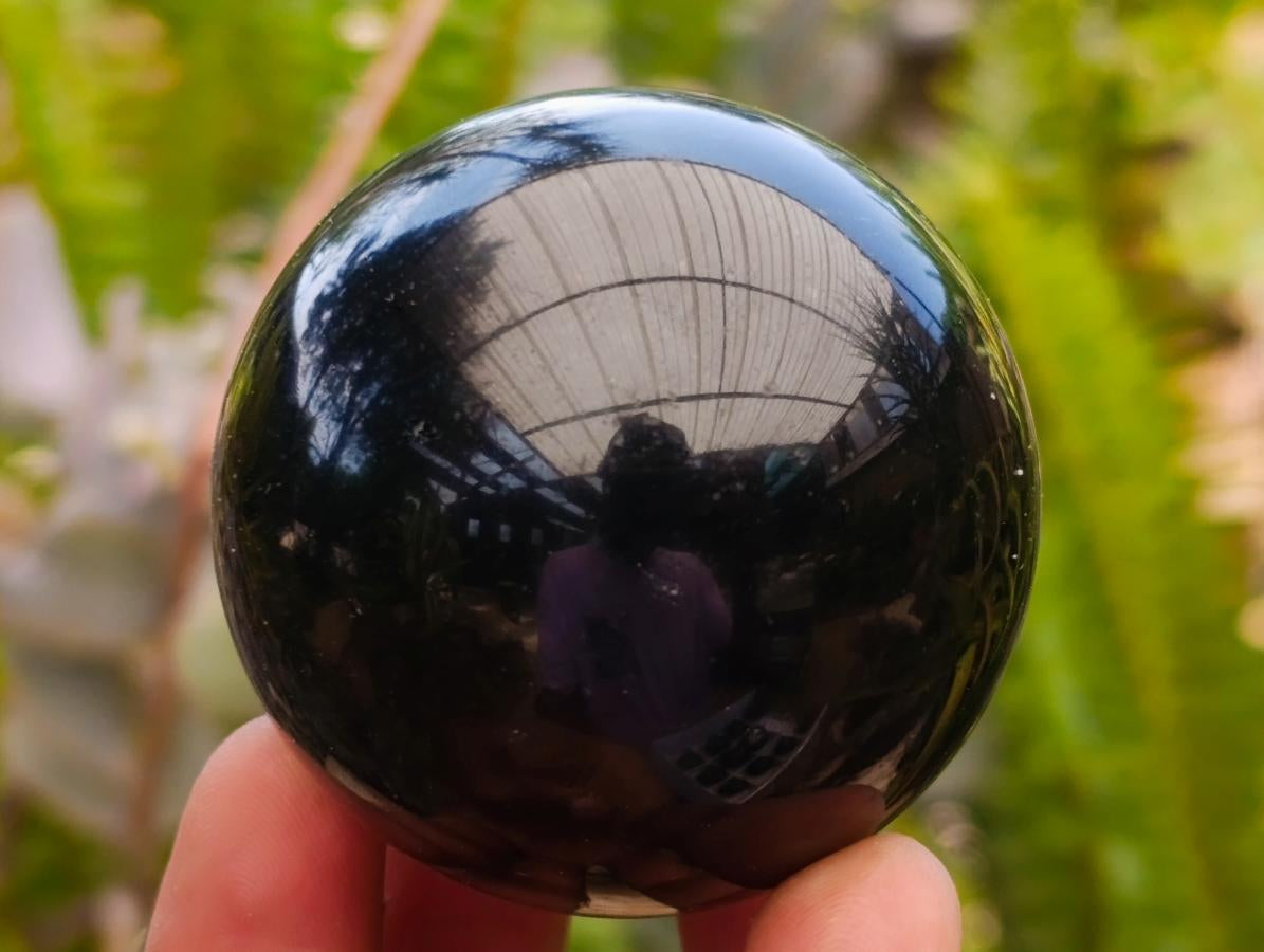 Polished Black Basalt Spheres x 12 From Madagascar - Toprock Gemstones and Minerals 