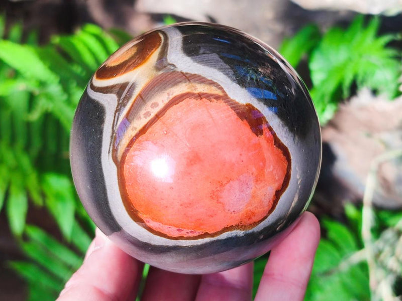 Polished Polychrome Jasper Spheres x 2 From NW Coast, Madagascar - Toprock Gemstones and Minerals 