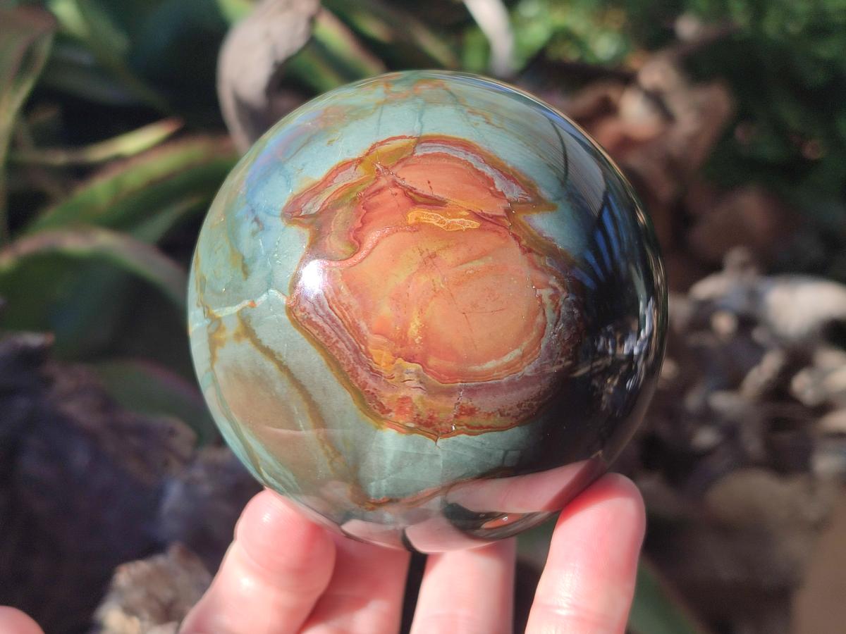 Polished Polychrome Jasper Spheres x 2 From NW Coast, Madagascar - Toprock Gemstones and Minerals 