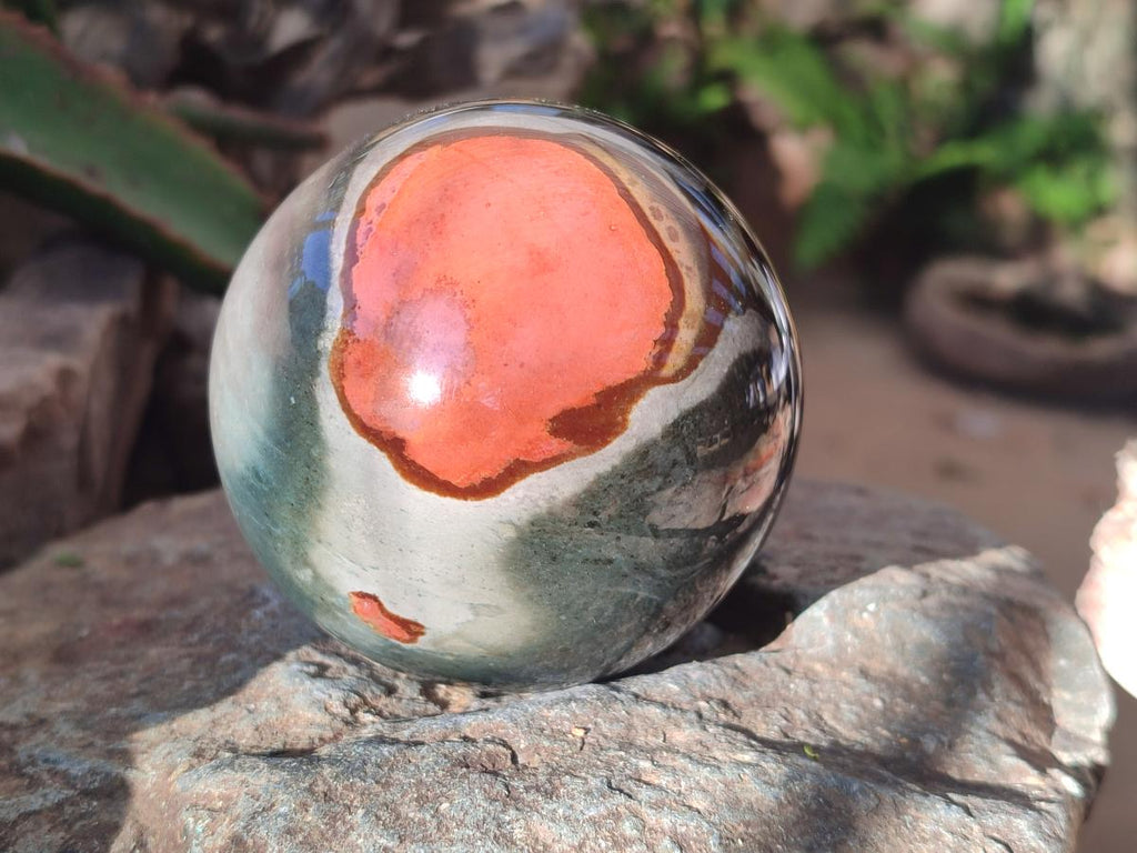 Polished Polychrome Jasper Spheres x 2 From NW Coast, Madagascar - Toprock Gemstones and Minerals 