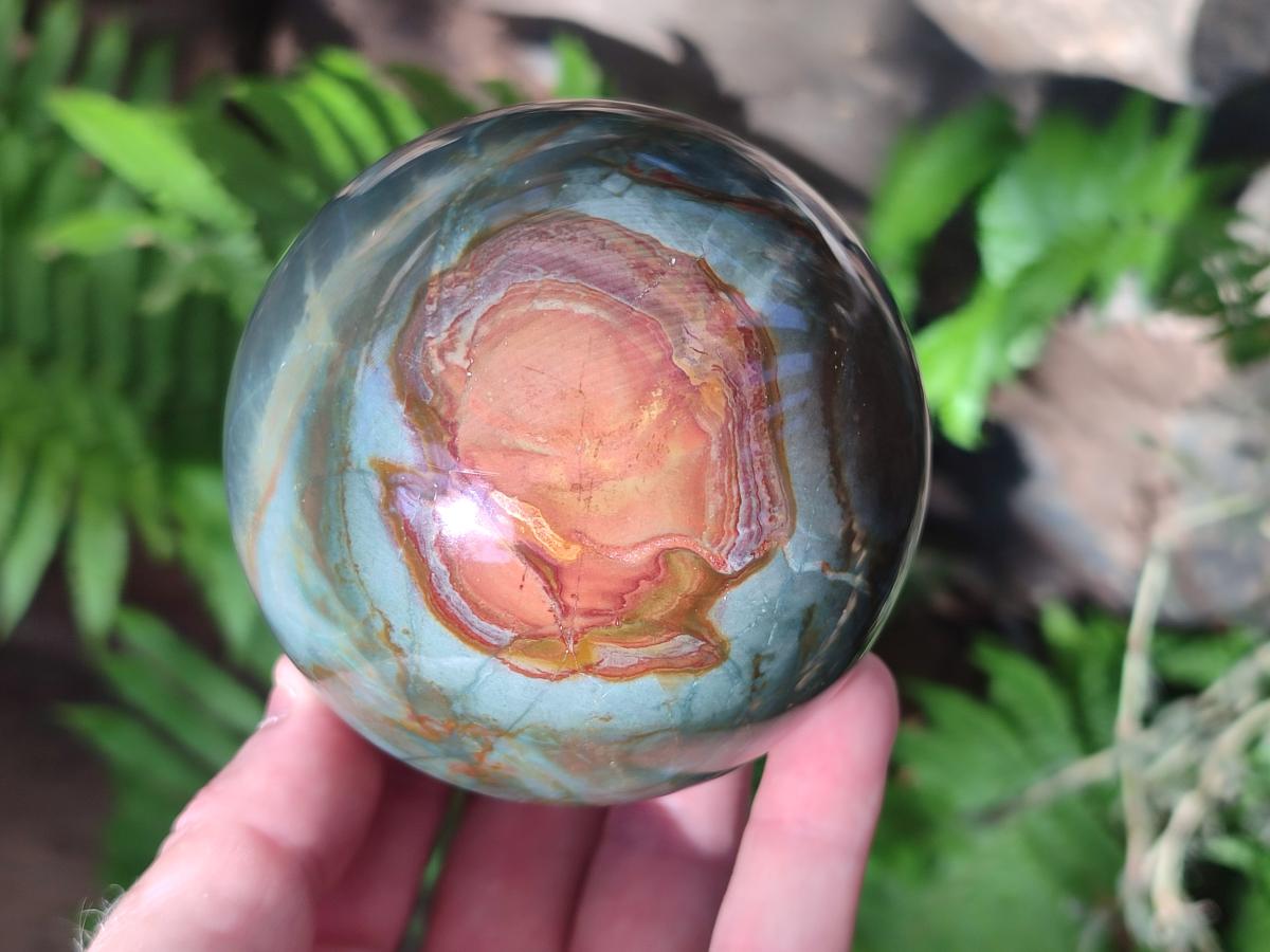 Polished Polychrome Jasper Spheres x 2 From NW Coast, Madagascar - Toprock Gemstones and Minerals 