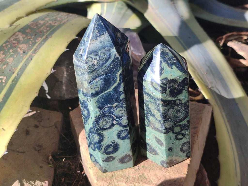 Polished Stromatolite Display Crystals x 3 From Katsepy, Madagascar - Toprock Gemstones and Minerals 